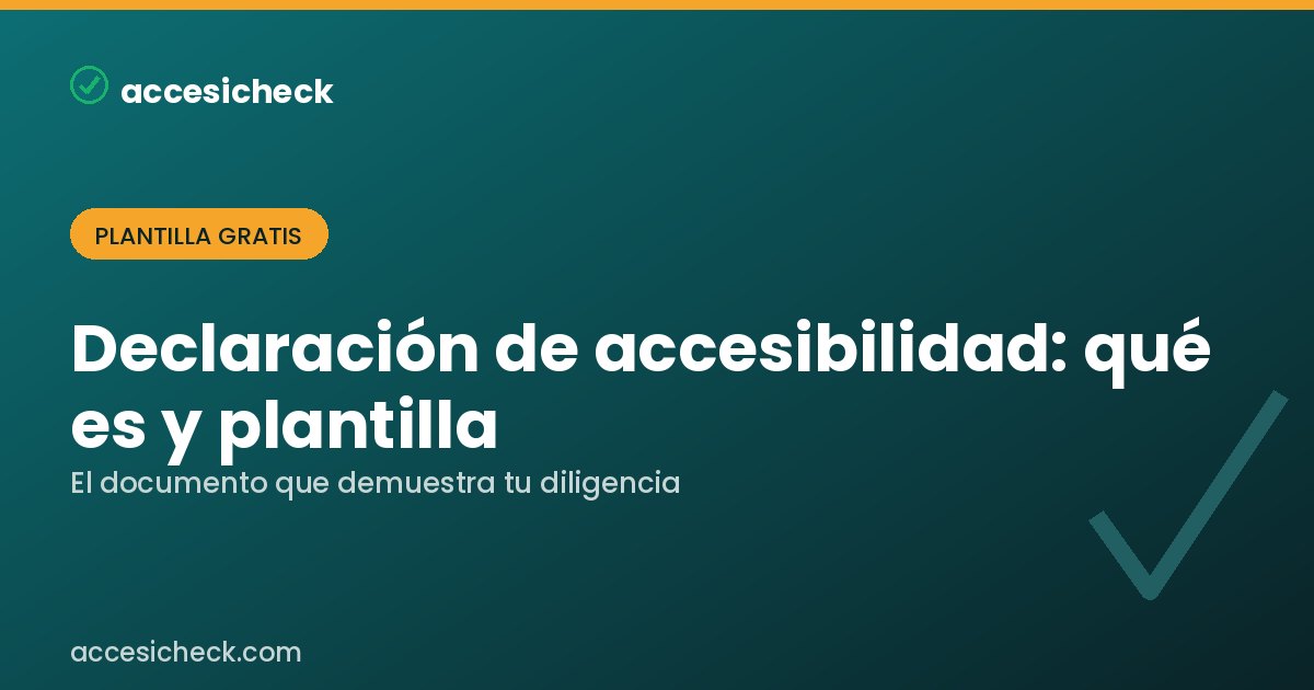 Declaración de accesibilidad