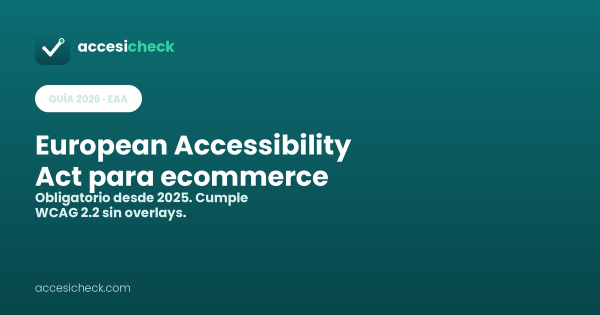 European Accessibility Act para ecommerce